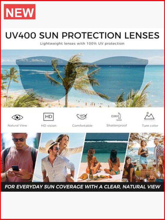 Premium Vintage Round Sunglasses UV400 Polarized Lightweight Non Slip main image 7